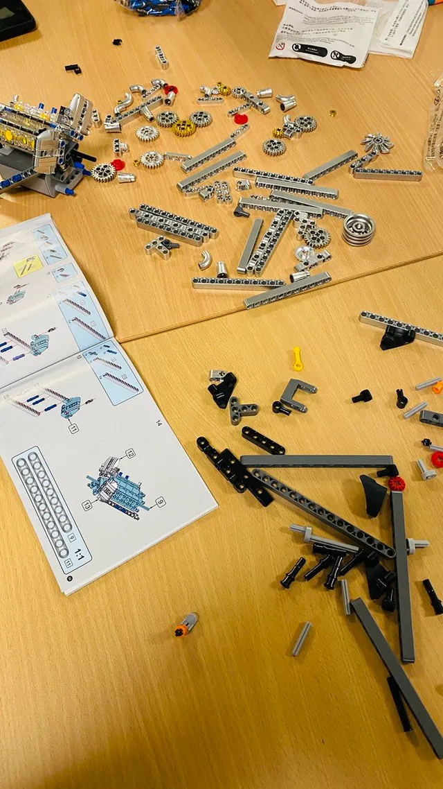 Photo from the post: Built the first LEGO V8 engine! Not bad for a first try